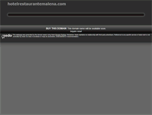 Tablet Screenshot of hotelrestaurantemalena.com